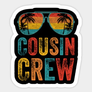 Cousin Crew Beach Retro Aviator Sunglasses Sticker